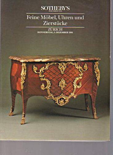 Sothebys 1991 Fine (Continental) Furniture, Clocks