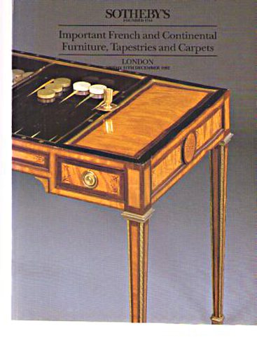 Sothebys December 1992 Important French & Continental Furniture