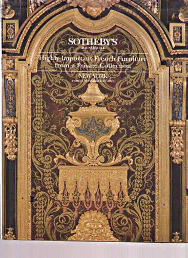 Sothebys 1993 Highly Important French Furniture