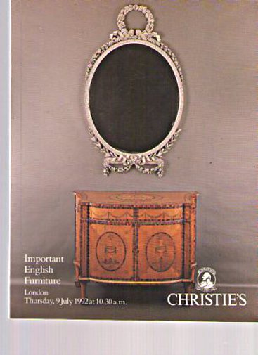 Christies 1992 Important English Furniture