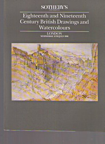 Sothebys 1990 18th & 19th C British Drawings & Watercolours (Digital only)