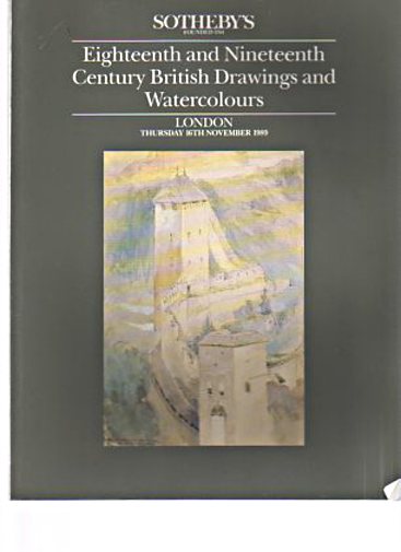 Sothebys November 1989 18th & 19th C British Drawings & Watercolors