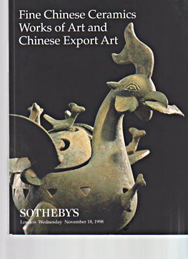 Sothebys November 1998 Fine Chinese Ceramics, Works of Art & Chinese Export Art