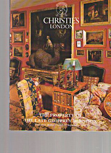 Christies 1985 Geoffrey Benninson Collection