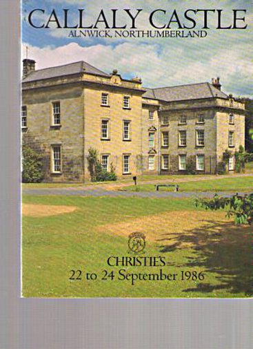 Christies 1986 Callaly Castle, Alnwick, Northumberland