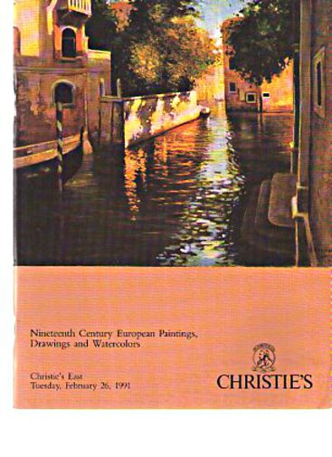 Christies February 1991 19th Century European Paintings, Drawings (Digital Only)