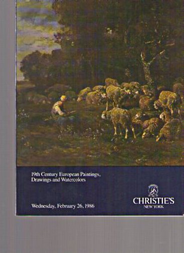 Christies February 1986 19th C European Paintings, Drawings, Watercolors