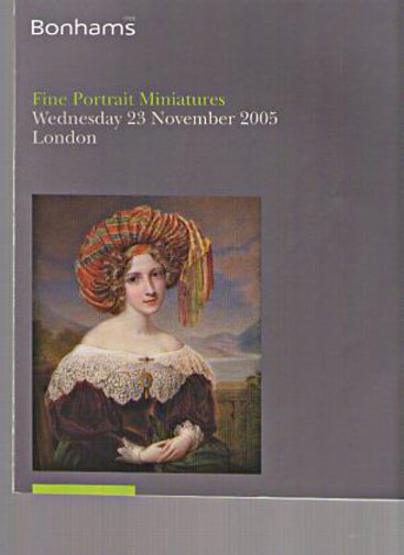 Bonhams November 2005 Fine Portrait Miniatures