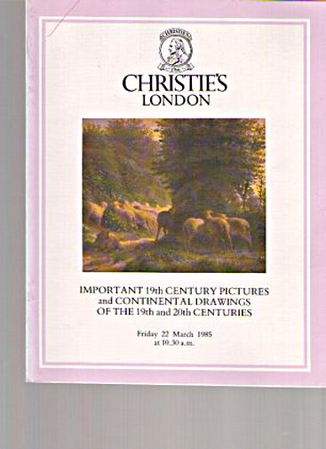 Christies 1985 Important 19th C Pictures, Continental Drawings