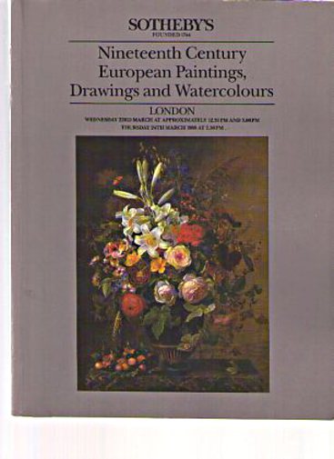 Sothebys 1988 19th Century European Paintings, Watercolours