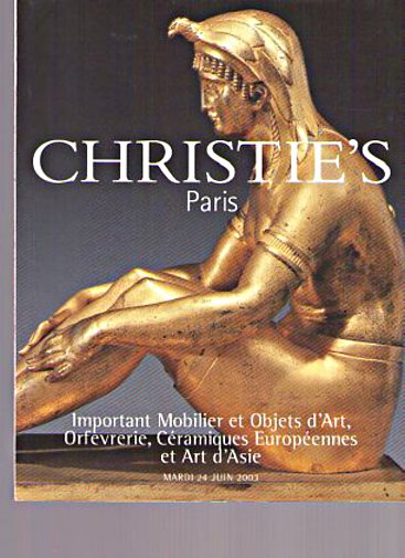 Christies 2003 Important French Furniture, Silver, Ceramics (Digital only)