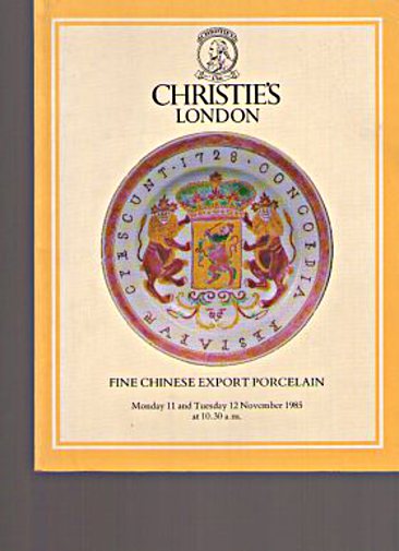 Christies November 1985 Fine Chinese Export Porcelain