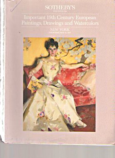 Sothebys 1987 Important 19th C European Paintings etc