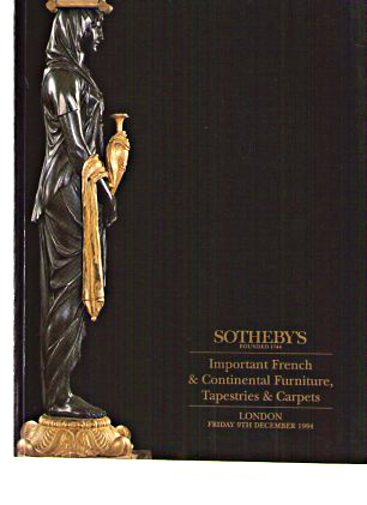 Sothebys 1994 Important & French Continental Furniture