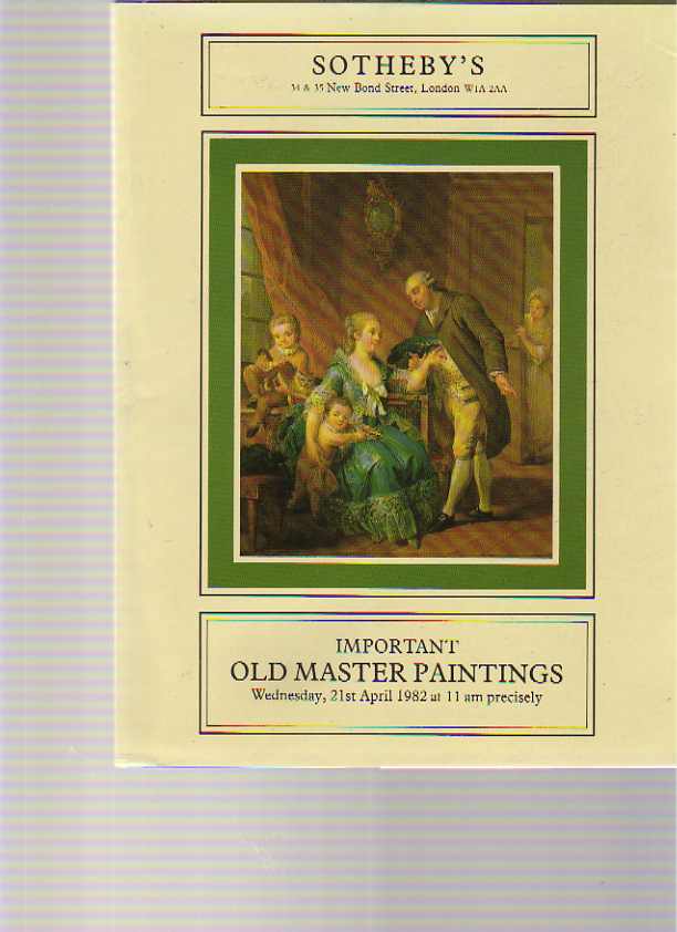 Sothebys April 1982 Important Old Master Paintings