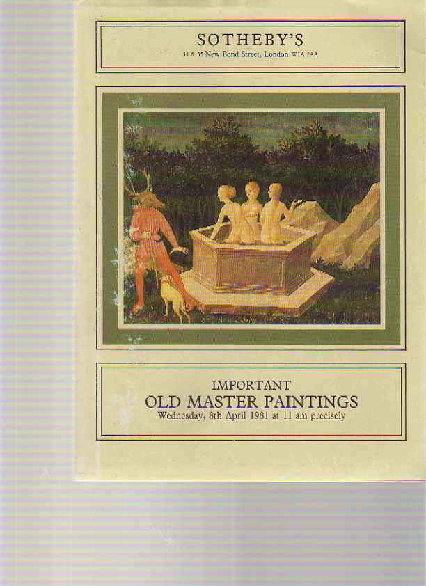 Sothebys April 1981 Important Old Master Paintings (Digital only)