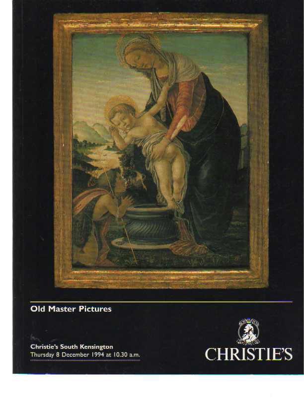 Christies December 1994 Old Master Pictures