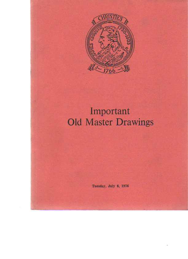 Christies July 1976 Important Old Master Drawings