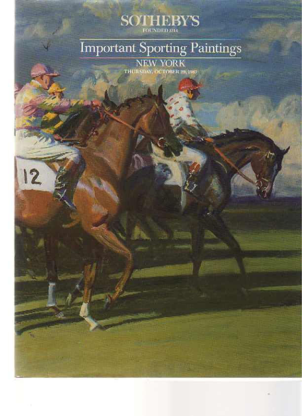 Sothebys 1987 Important Sporting Paintings