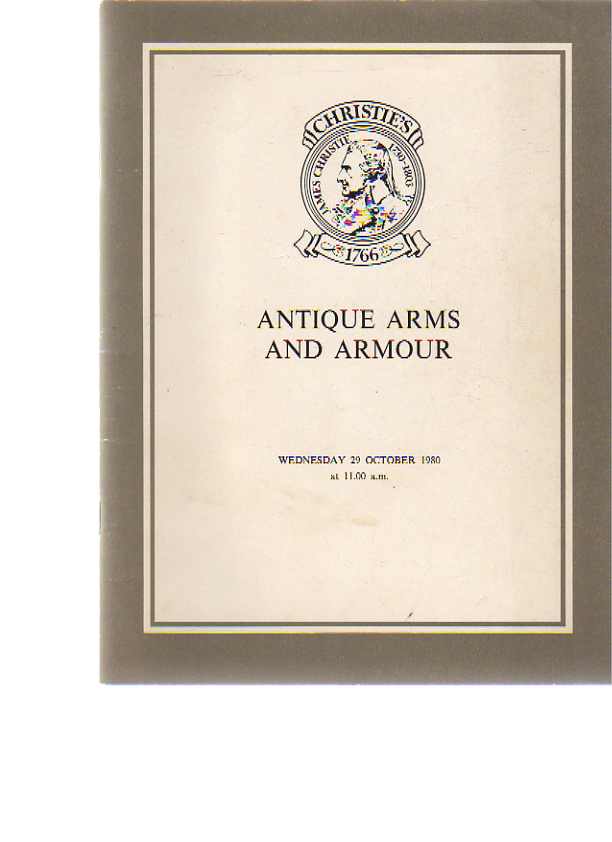 Christies 1980 Antique Arms and Armour