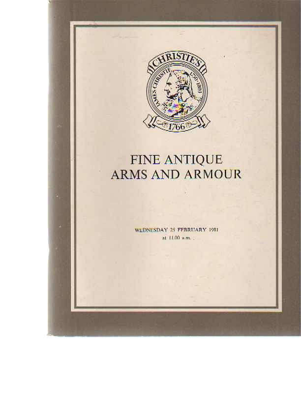 Christies 1981 Fine Antique Arms and Armour