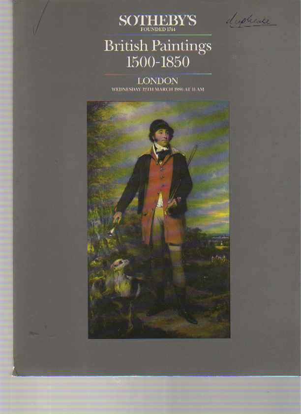 Sothebys 1986 British Paintings 1500-1850