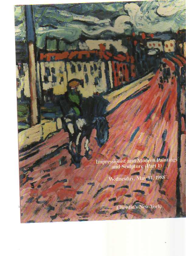 Christies May 1988 Impressionist & Modern Paintings & Sculpture