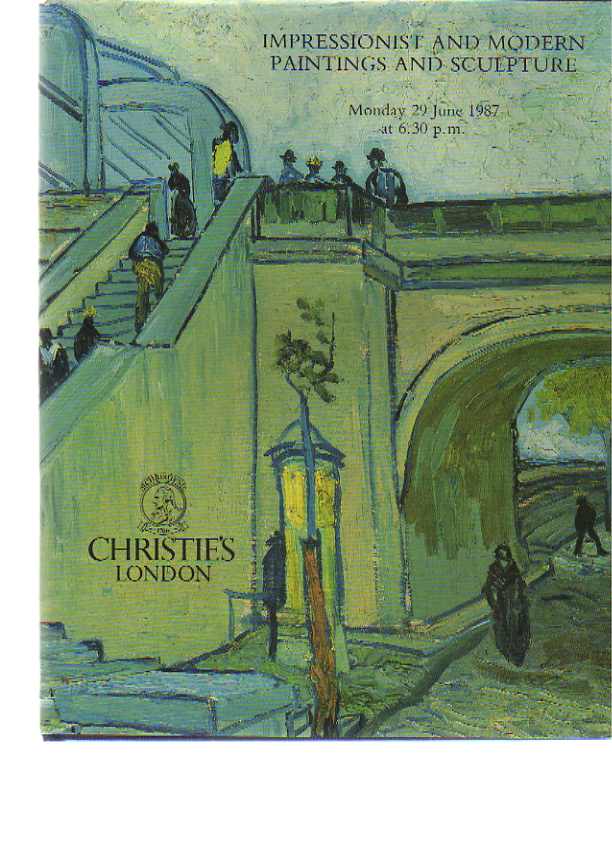 Christies June 1987 Impressionist & Modern Paintings & Sculpture