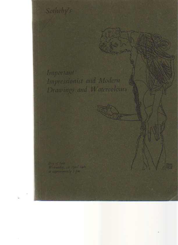 Sothebys April 1981 Important Impressionist & Modern Drawings