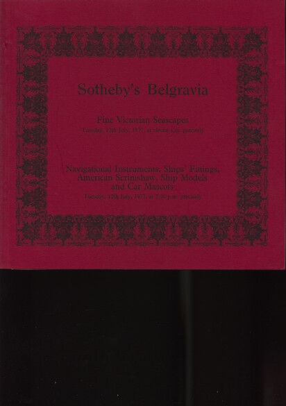 Sothebys 1977 Victorian Seascapes, Marine Instruments etc