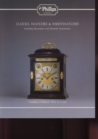 Phillips March 1992 Clocks, Wristwatches, Scientific Instruments