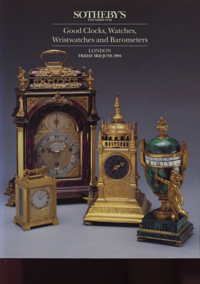 Sothebys 1994 Good Clocks, Watches, Wristwatches & Barometers