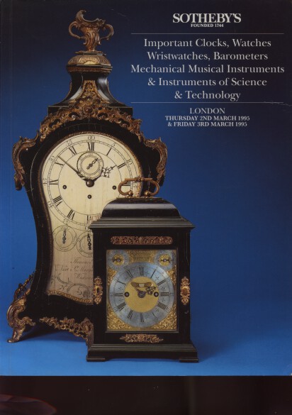 Sothebys 1995 Important Clocks Watches Scientific Instruments