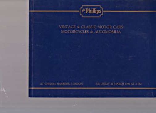 Phillips 1990 Vintage & Classicl Motor Cars, Motorcycles