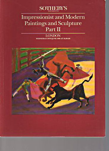 Sothebys 1988 Impressionist & Modern Paintings Part II