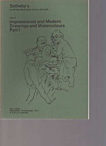 Sothebys 1977 Impressionist & Modern Drawings Part I