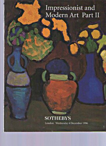 Sothebys December 1996 Impressionist & Modern Art Part II