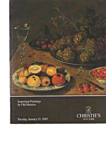 Christies 1985 Important Paintings by Old Masters