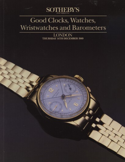 Sothebys 1987 Good Clocks, Watches, Wristwatches