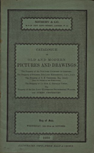 Sothebys 1932 Old & Modern Pictures & Drawings