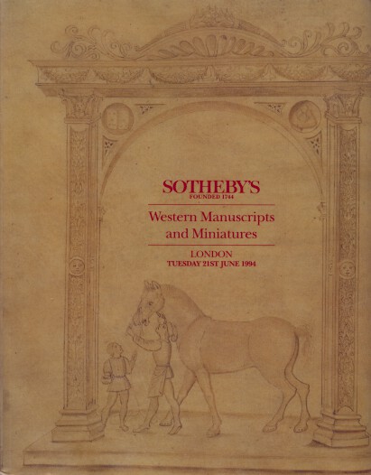 Sothebys 1994 Western Manuscripts and Miniatures (Digital Only)