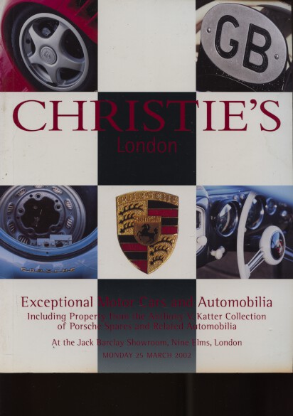 Christies 2002 Exceptional Motor Cars, Porsche Spares