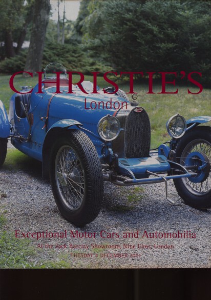 Christies 2001 Exceptional Motor Cars & Automobilia