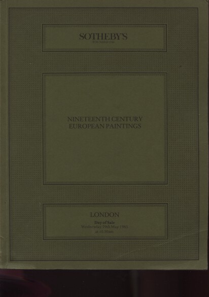 Sothebys 1985 19th Century European Paintings