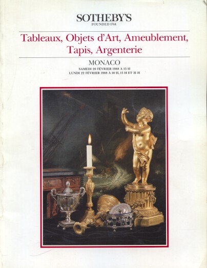 Sothebys 1988 Paintings, Objects of Art & Furniture