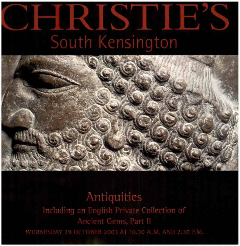 Christies 2003 Antiquities including ancient gems pt II (Digital Only)