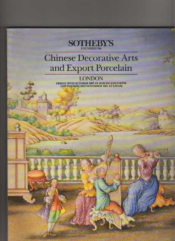 Sothebys November 1987 Chinese Decorative Art & Export Porcelain