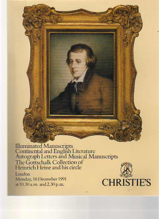 Christies 1991 Illuminated Manuscripts Literature Heinrich Heine