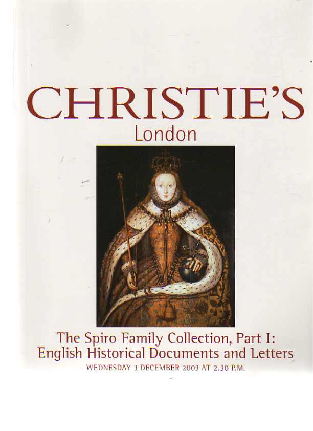 Christies 2003 Spiro Collection English Historical Documents 1