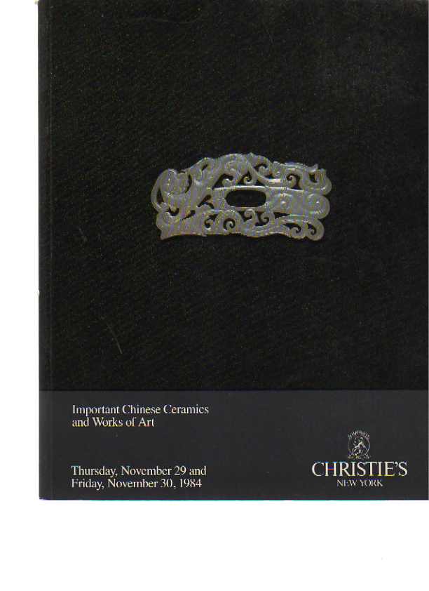 Christies 1984 Important Chinese Ceramics, Works of Art